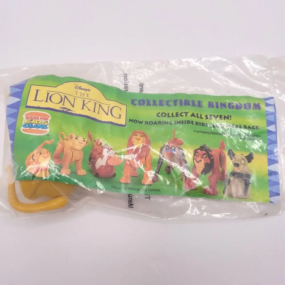 Vintage 1994 Disney Lion King Burger King 7 Figure Toy Set NIP